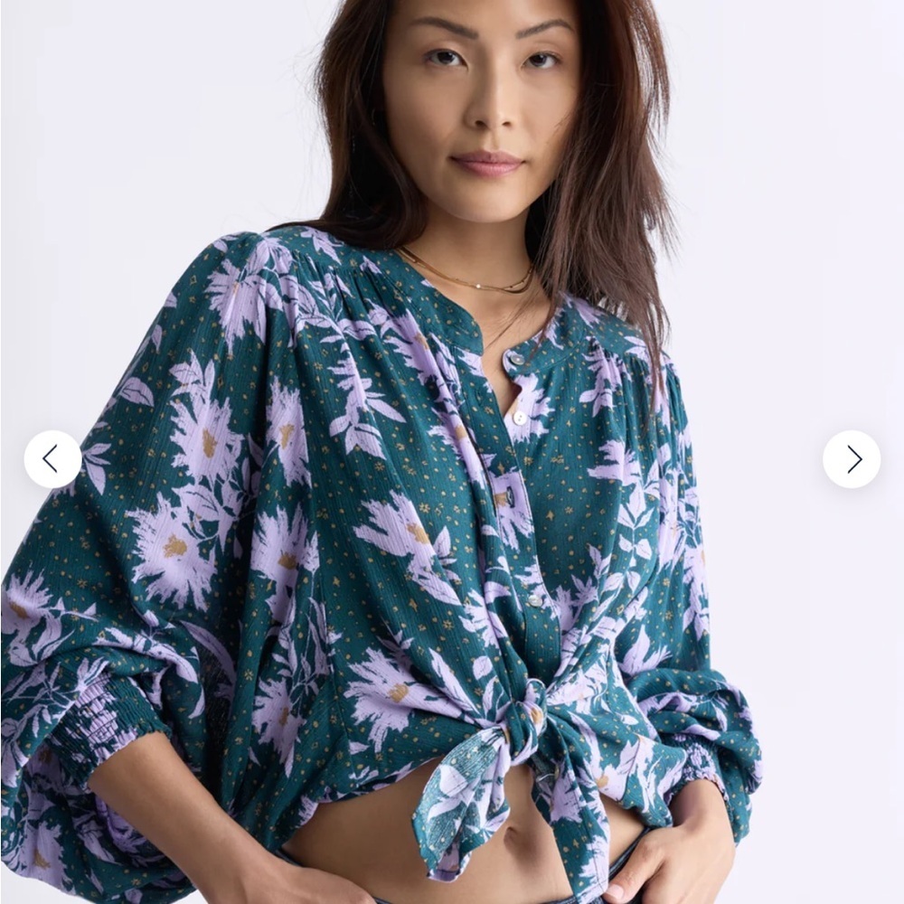 Buffalo David Bitton floral blouse xs - Picture 3 of 6